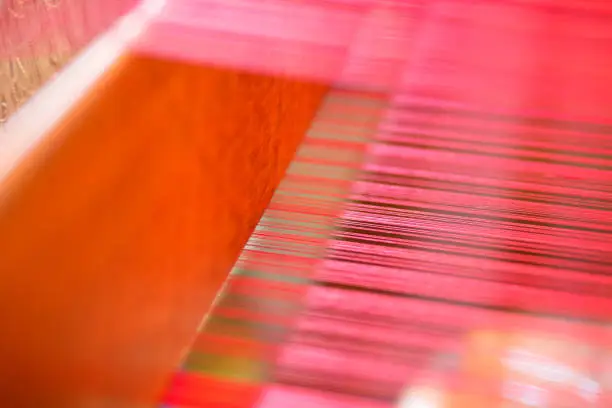 Handmade weaving woven cloth abstract texture background as art design