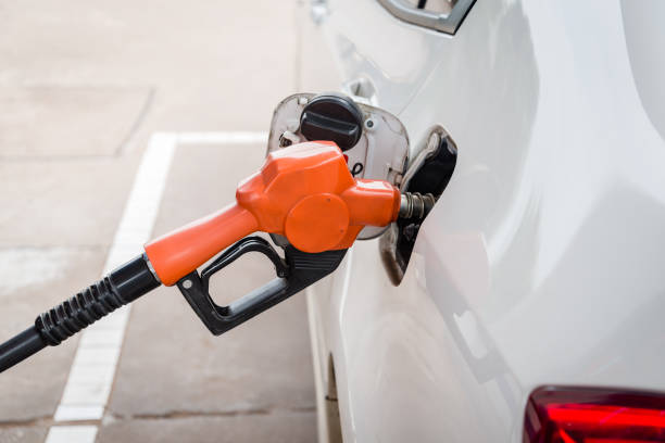 istock Car refueling on a petrol station 931396680