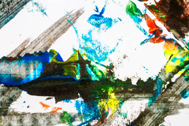 istock Abstract colorful hand painted background 931407750