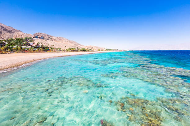 Eilat, Israel. Beautiful sea, beachs and mountains.
