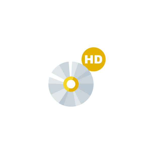Vector illustration, simple cd disk icon Vector illustration, simple cd disk icon isolated on a white background dvd logo stock illustrations
