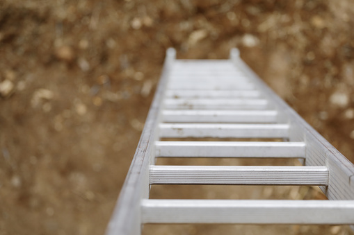 Ladder close up with copy space