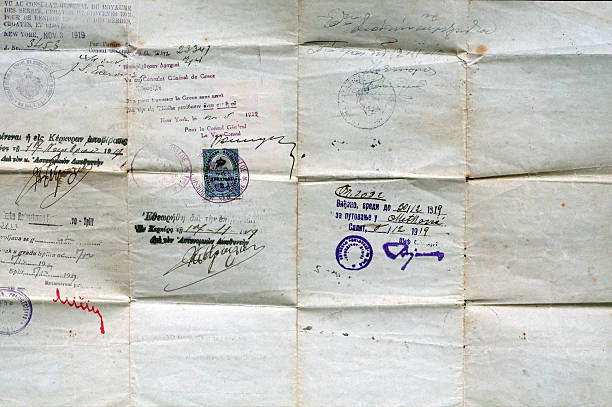 нью-йорк 3 ноября 1919 - passport old usa id card стоковые фото и изображения