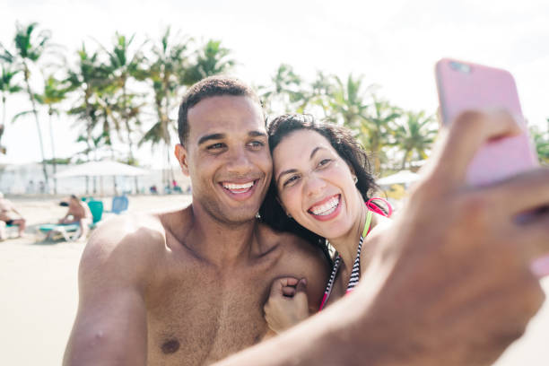 istock Happy couple with selfie 931432852
