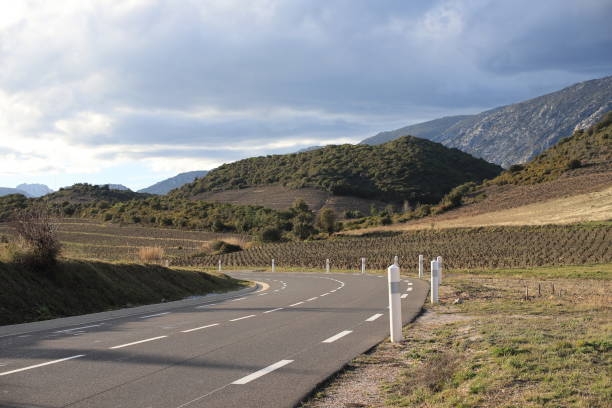 istock mediterranean road in Fenouilledes,  Pyrenees orientales 931433134