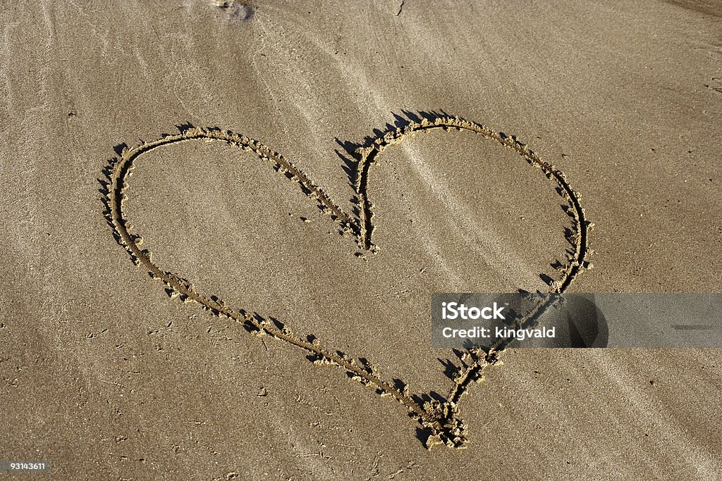 Strand-Herz - Lizenzfrei Aufprall Stock-Foto