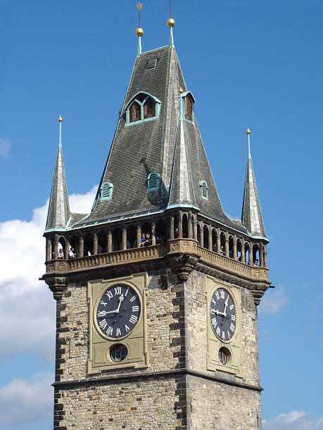 medieval tower in prague - fsachs78 stockfoto's en -beelden