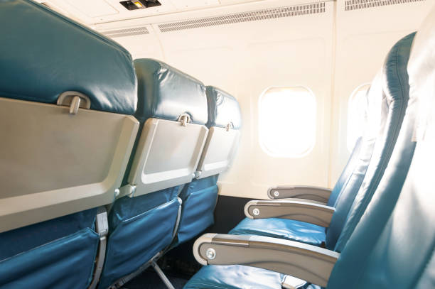 istock Empty aircraft seats and windows. Travel background 931446318