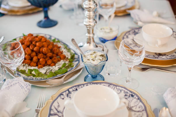 Meatballs on the table stock photo