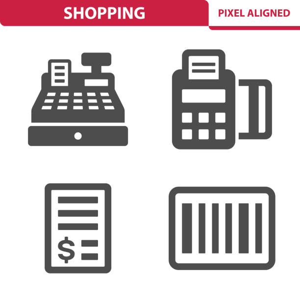 Shopping Icons Professional, pixel aligned icons depicting various shopping concepts. till stock illustrations