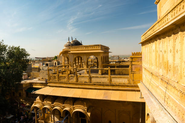 istock Interiors of Jaisalmer sonar quila with sandstone walls 931449998