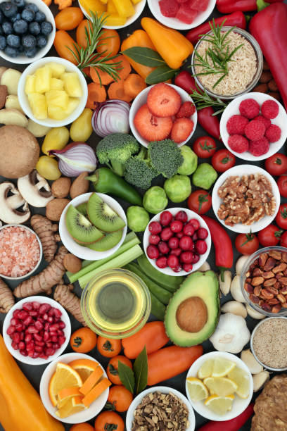 健康的な食事のための食糧 - vegetable fibre ストックフォトと画像