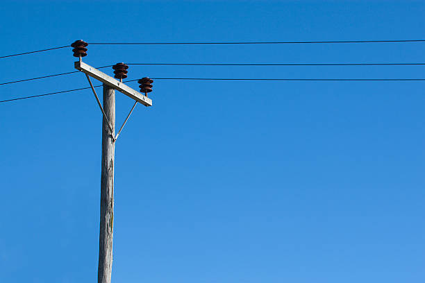 istock Phone lines on wooden pole 93146114