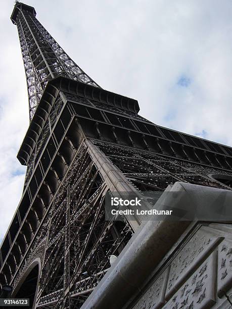 Eiffel Tower From Below Stock Photo - Download Image Now - Angle, Architecture, Awe