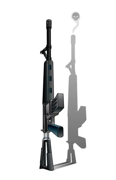 Vector illustration of Rifle