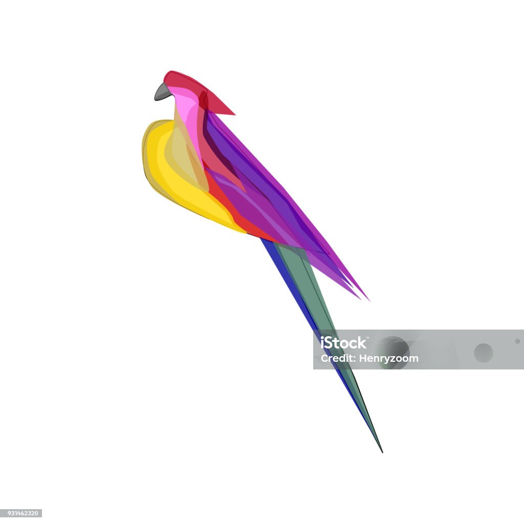 Abstract Parrot Colorful Abstract Parrot Vector Illustration Stock Illustration ...