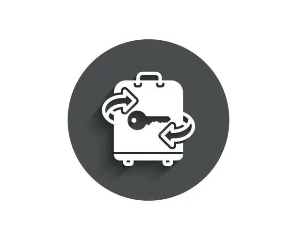 Vector illustration of Luggage room simple icon. Baggage Locker sign.