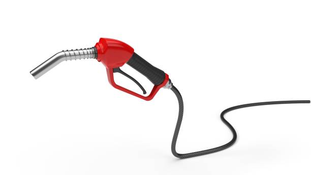 istock red fuel nozzle illustration in 3d. 931465202