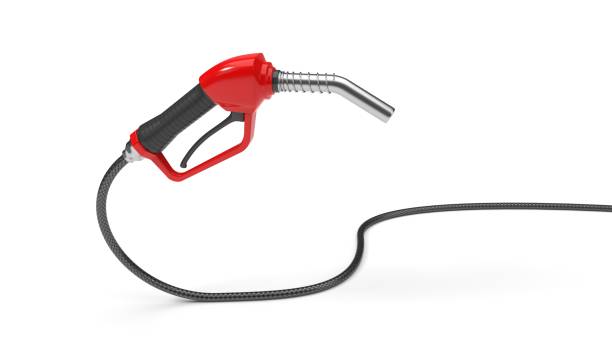 istock red fuel nozzle illustration in 3d. 931465336