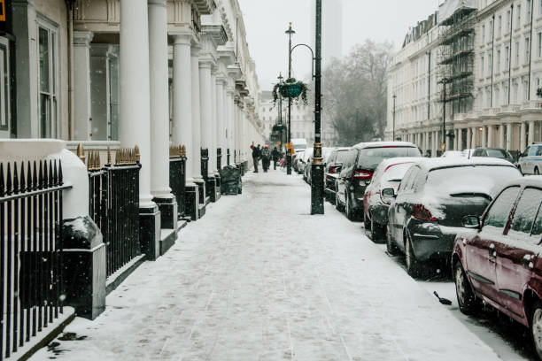 London street under the snow