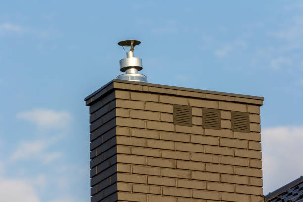 istock Modern design clean enegry steel gas and ventilation chimney 931470584