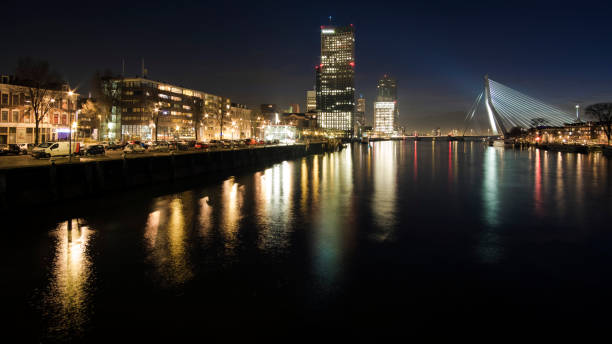 istock Night view of Rotterdam 931473700