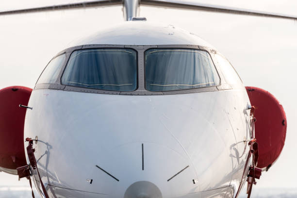 istock Business jet or private aircraft cabin close up 931473778