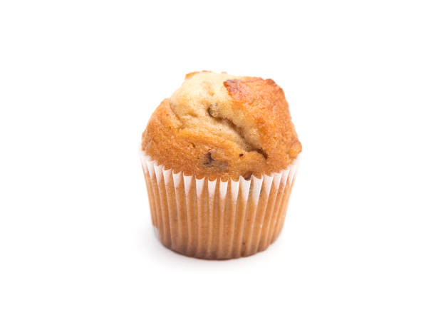 istock Classic Banana Nut Muffins on a White Background 931476286