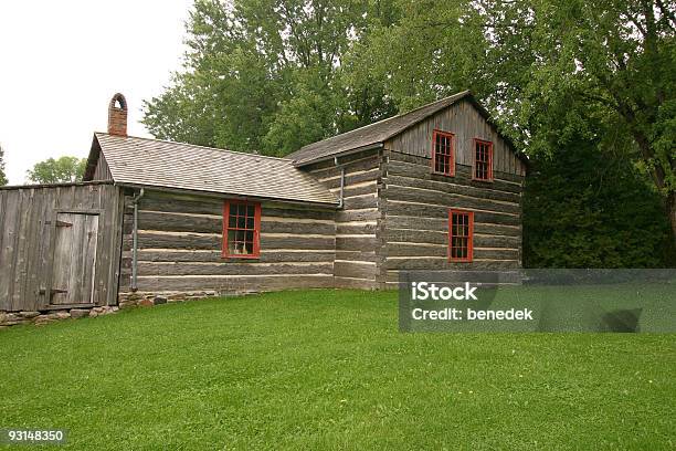 Foto de Histórico North American Pioneer Casa De Log e mais fotos de stock de Antigo - Antigo, Cabana de Madeira, Canadá