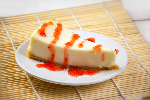 istock delicious cheesecake with strawberries on  plate 931487370