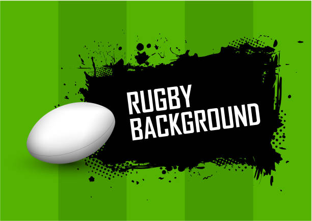 ilustrações de stock, clip art, desenhos animados e ícones de rugby background - bola de râguebi