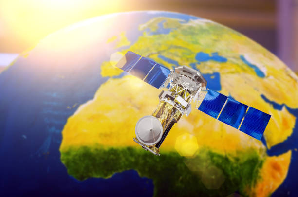 istock Satellite tracking communications in space over Continent Europe. 931490840