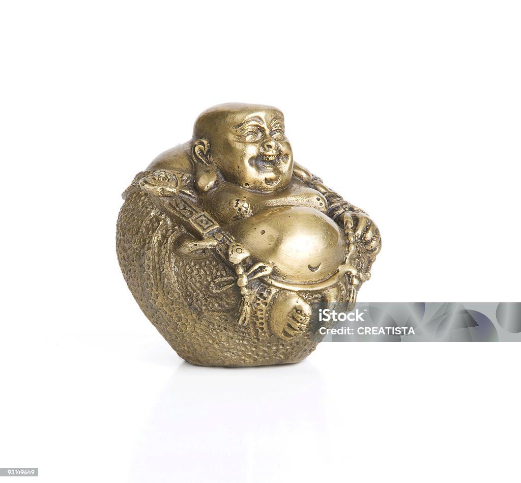 Buddha en blanco - Foto de stock de Alegre libre de derechos