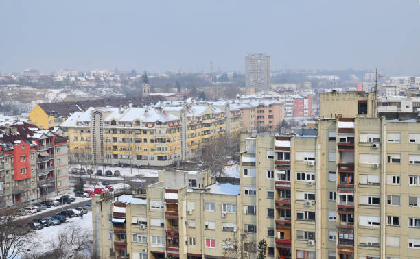 istock Residential buildings in winter 931497556