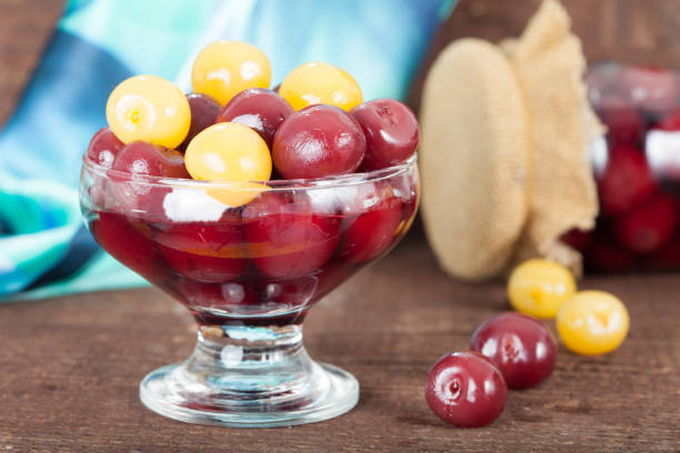 istock Canned compote of cherries 931497992