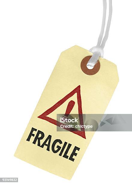 Fragile Carta Etichetta - Fotografie stock e altre immagini di Accudire - Accudire, Angolo - Forma, Articolo di cancelleria
