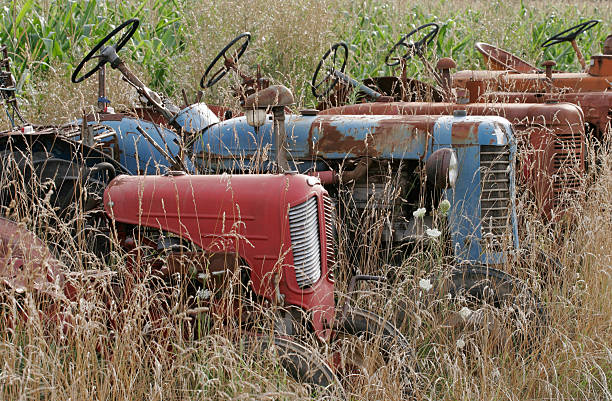 istock Neglected old farm tractors awaiting restoration 93150035