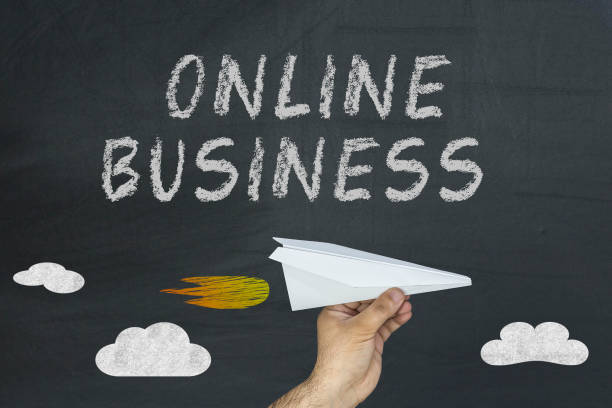 istock Online business concept on blackboard 931501418