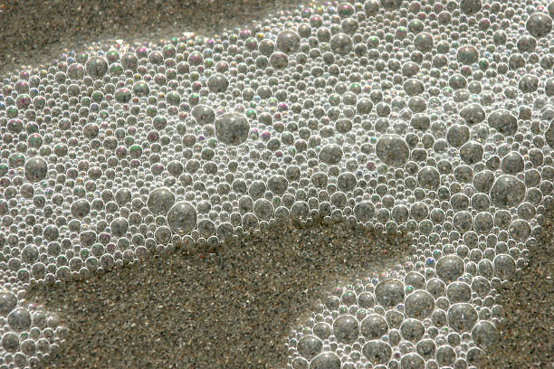 Oily bubbles stock photo