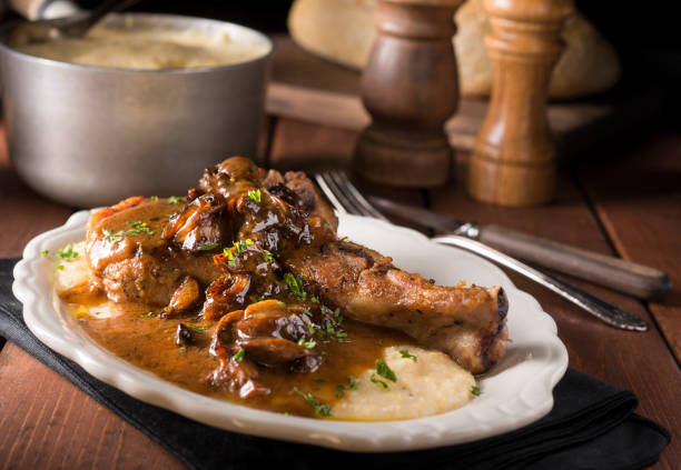istock Pork Chop Over Polenta 931504734