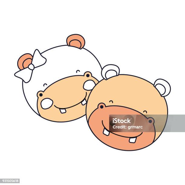 Ilustración de Color De Silueta Secciones Rostros De Expresión De Felicidad Animal Hipopótamo Par y más Vectores Libres de Derechos de Animal - iStock Ilustración de Color De Silueta Secciones Rostros De Expresión De Felicidad Animal Hipopótamo Par y más Vectores Libres de Derechos de Animal - iStock