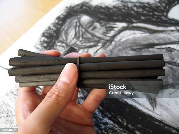 Charcoal Sticks 4 Stock Photo - Download Image Now - Art, Artist, Black Color