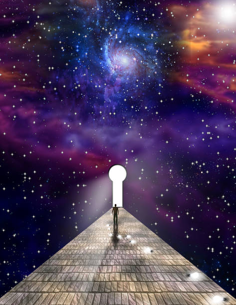 istock Trail of bulbs and Keyhole 931510006