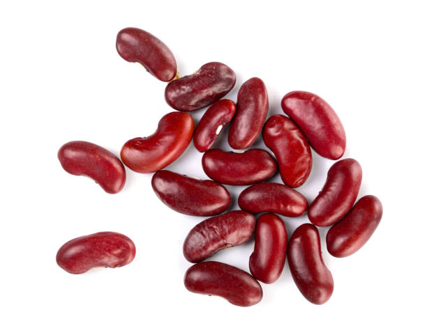 istock red kidney bean isolated on white background. Top view. Flat lay 931510162