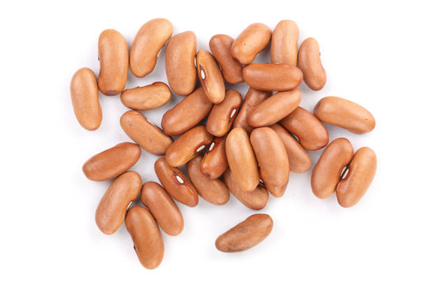 istock brown kidney bean isolated on white background. Top view. Flat lay 931510350