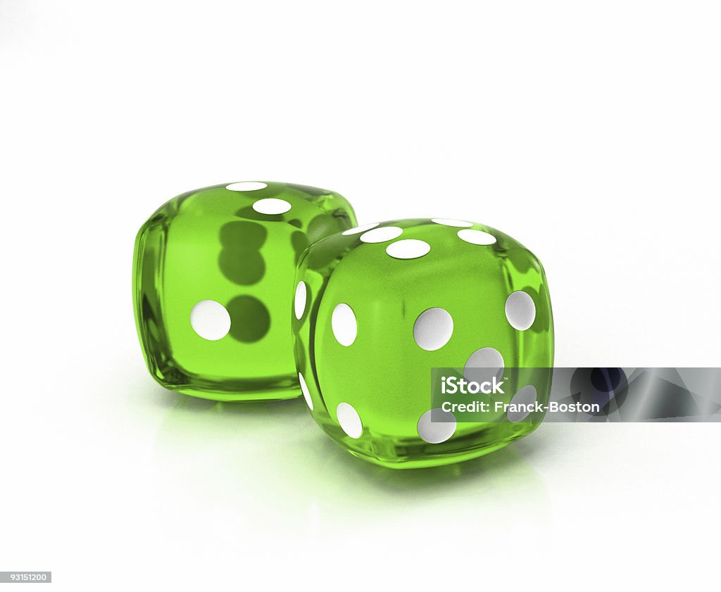 Зеленый Кубик 2 - Стоковые фото Азартные игры роялти-фри