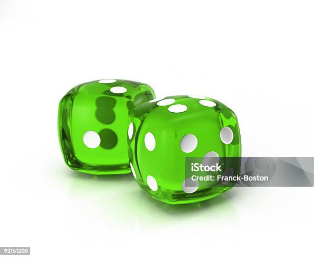 Зеленый Кубик 2 — стоковые фотографии и другие картинки Азартные игры - Азартные игры, Без людей, Возможность