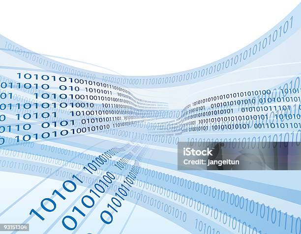 Background Of Blue Binary Code On Blue And White Stock Photo - Download ...