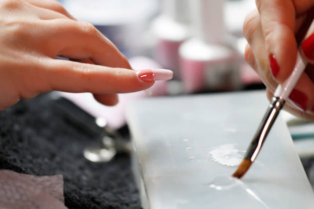 istock Nail manicure and polish in progress 931514476