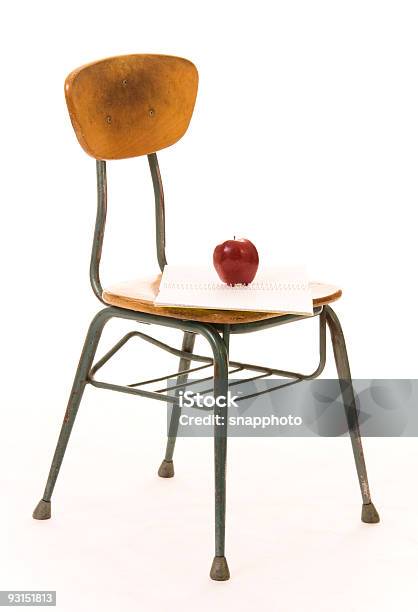 School Days Stock Photo - Download Image Now - Apple - Fruit, Back to School, Chair